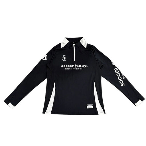サッカージャンキーSoccerJunkytrapsletterストレッチスムースプロトレHalf-ZipSJ26D22サッカーフットサルトレーニングトップブラックメンズ