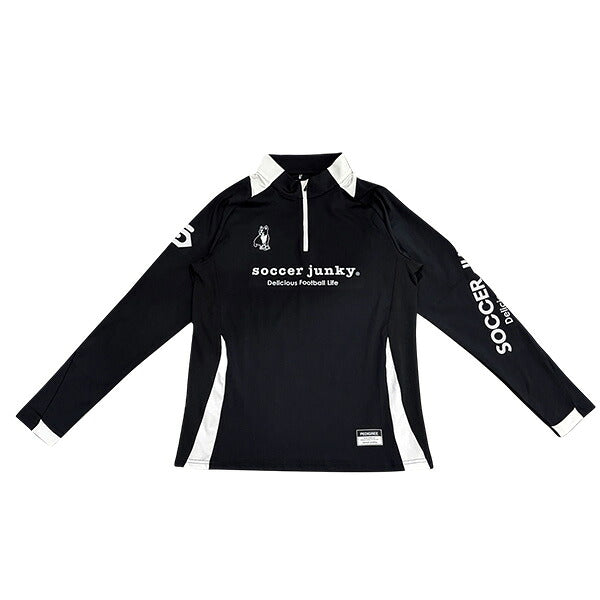 サッカージャンキーSoccerJunkytrapsletterストレッチスムースプロトレHalf-ZipSJ26D22サッカーフットサルトレーニングトップブラックメンズ