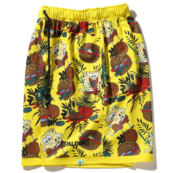 【ショップ限定エントリーでさらに+9倍】スポルディングSPALDINGジュニアバスケットボールゲームパンツスポンジボブ総柄ショーツSJP25068S