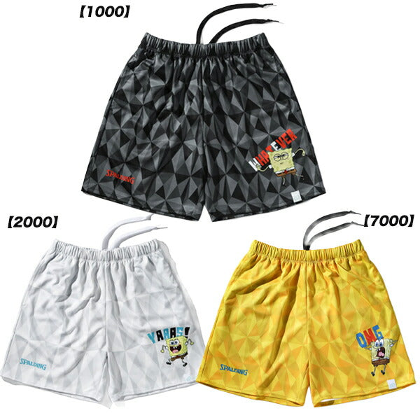【ショップ限定エントリーでさらに+9倍】スポルディングSPALDINGジュニアバスケットボールTプラクティスパンツスポンジ・ボブフレーズSJP25179S