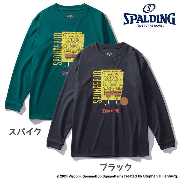 【ショップ限定エントリーでさらに+9倍】SPALDINGスポルディングジュニアロングTシャツ長袖ロングスリーブTシャツスポンジボブバスケットボールフリークSJT24167S