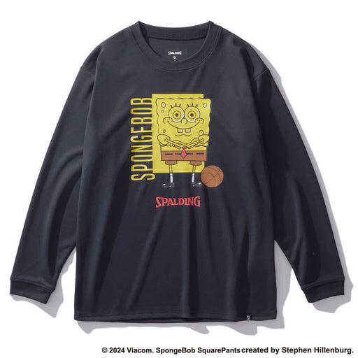 【ショップ限定エントリーでさらに+9倍】SPALDINGスポルディングジュニアロングTシャツ長袖ロングスリーブTシャツスポンジボブバスケットボールフリークSJT24167S
