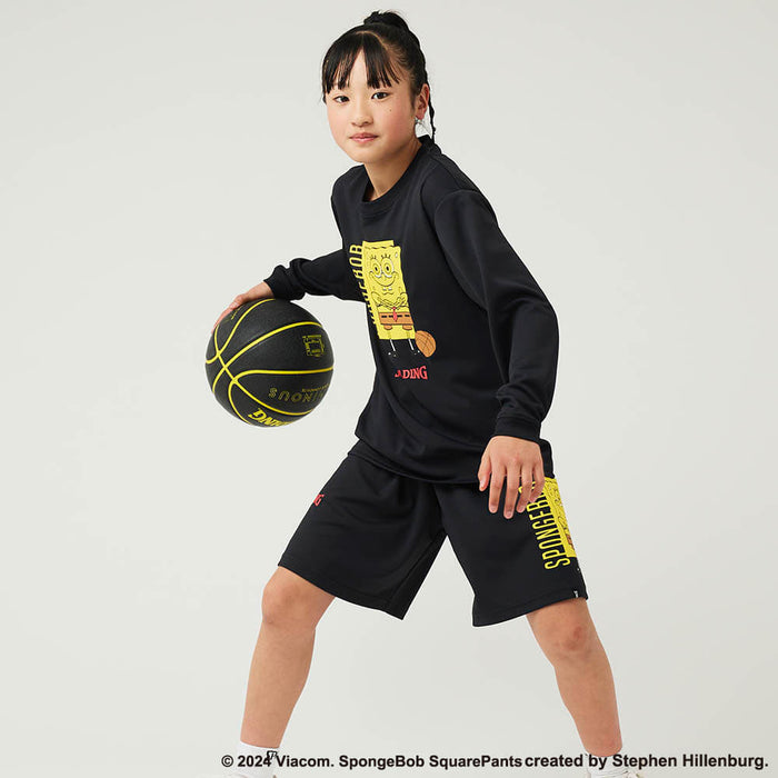【ショップ限定エントリーでさらに+9倍】SPALDINGスポルディングジュニアロングTシャツ長袖ロングスリーブTシャツスポンジボブバスケットボールフリークSJT24167S
