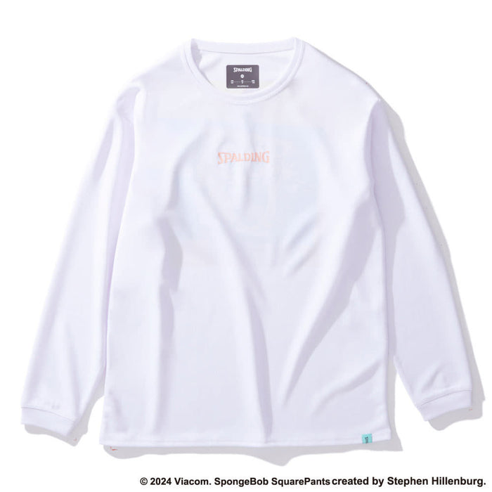 【ショップ限定エントリーでさらに+9倍】SPALDINGスポルディングジュニアロングTシャツ長袖ロングスリーブTシャツスポンジボブビッグフェイスSJT24169S
