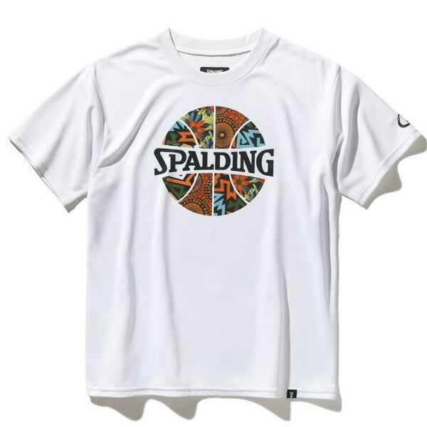 【ショップ限定エントリーでさらに+9倍】【ネコポス送料無料】スポルディングSPALDINGジュニアバスケットボールゲームシャツボールプリントバティックSJT25053