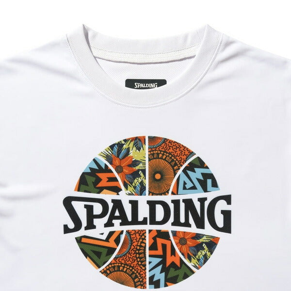 【ショップ限定エントリーでさらに+9倍】【ネコポス送料無料】スポルディングSPALDINGジュニアバスケットボールゲームシャツボールプリントバティックSJT25053