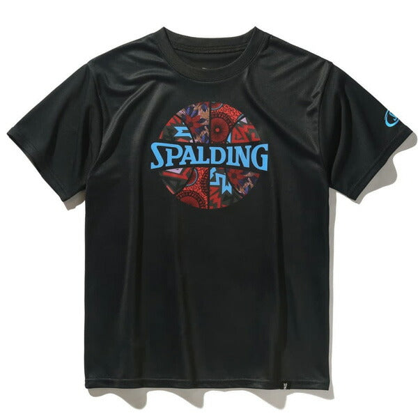 【ショップ限定エントリーでさらに+9倍】【ネコポス送料無料】スポルディングSPALDINGジュニアバスケットボールゲームシャツボールプリントバティックSJT25053