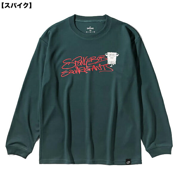 【ネコポス送料無料】スポルディングSPALDINGジュニアロングスリーブTシャツスポンジ・ボブグラフィティバスケットボールSJT25186S