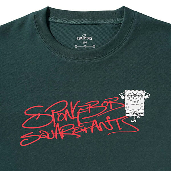 【ネコポス送料無料】スポルディングSPALDINGジュニアロングスリーブTシャツスポンジ・ボブグラフィティバスケットボールSJT25186S
