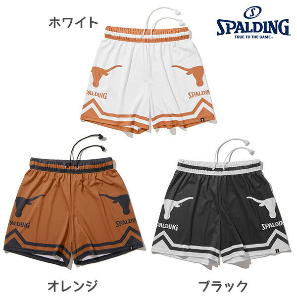 【ショップ限定エントリーでさらに+9倍】SPALDINGスポルディングジャージーショーツテキサスロングホーンズラインメンズバスケSMP24137TX