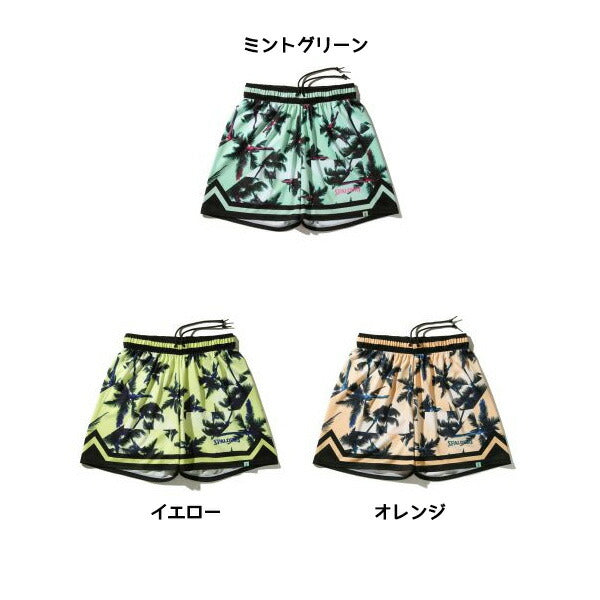 【ショップ限定エントリーでさらに+9倍】スポルディングSPALDINGバスケットボールパンツパームツリー総柄パンツSMP25007