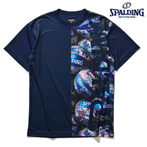 【ショップ限定エントリーでさらに+9倍】【ネコポス送料無料】スポルディングTシャツ半袖丸首ユニセックスメンズレディースボールプリントSMT22124