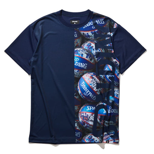 【ショップ限定エントリーでさらに+9倍】【ネコポス送料無料】スポルディングTシャツ半袖丸首ユニセックスメンズレディースボールプリントSMT22124
