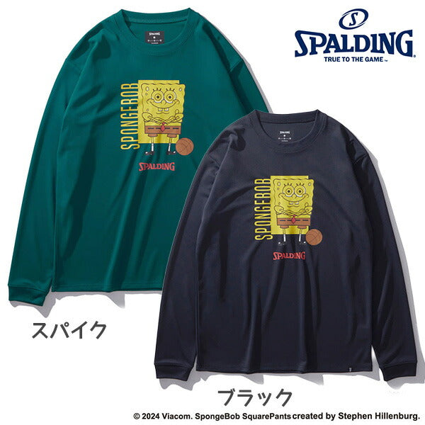 【ショップ限定エントリーでさらに+9倍】SPALDINGスポルディングロングTシャツ長袖ロングスリーブTシャツスポンジボブバスケットボールフリークバスケットボールバスケウェア練習着メンズ男性SMT24142S
