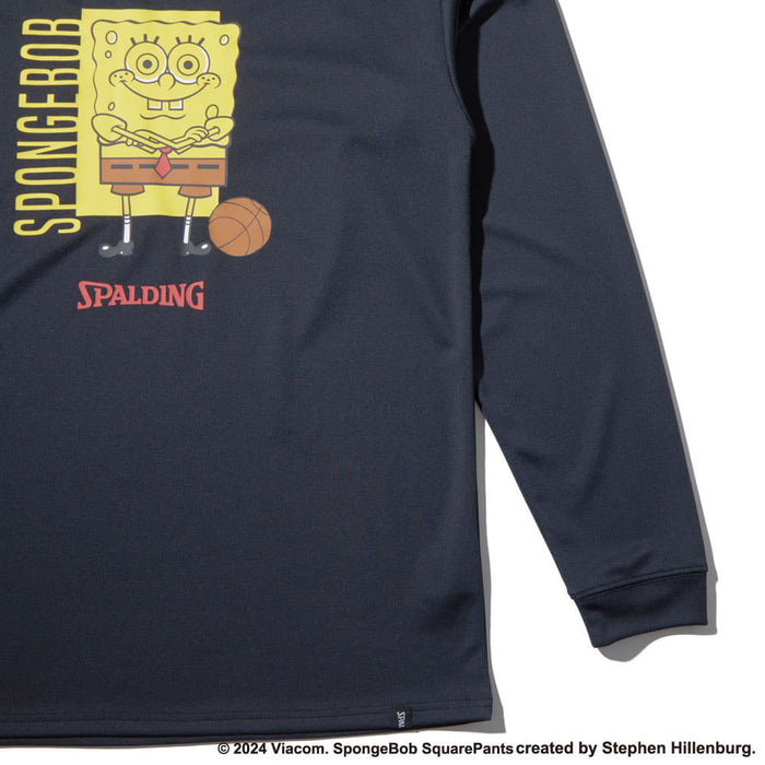 【ショップ限定エントリーでさらに+9倍】SPALDINGスポルディングロングTシャツ長袖ロングスリーブTシャツスポンジボブバスケットボールフリークバスケットボールバスケウェア練習着メンズ男性SMT24142S