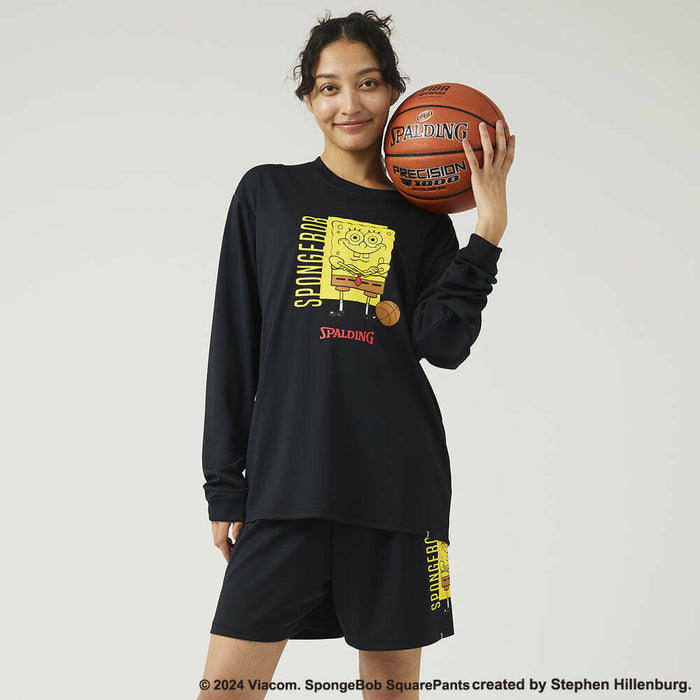 【ショップ限定エントリーでさらに+9倍】SPALDINGスポルディングロングTシャツ長袖ロングスリーブTシャツスポンジボブバスケットボールフリークバスケットボールバスケウェア練習着メンズ男性SMT24142S