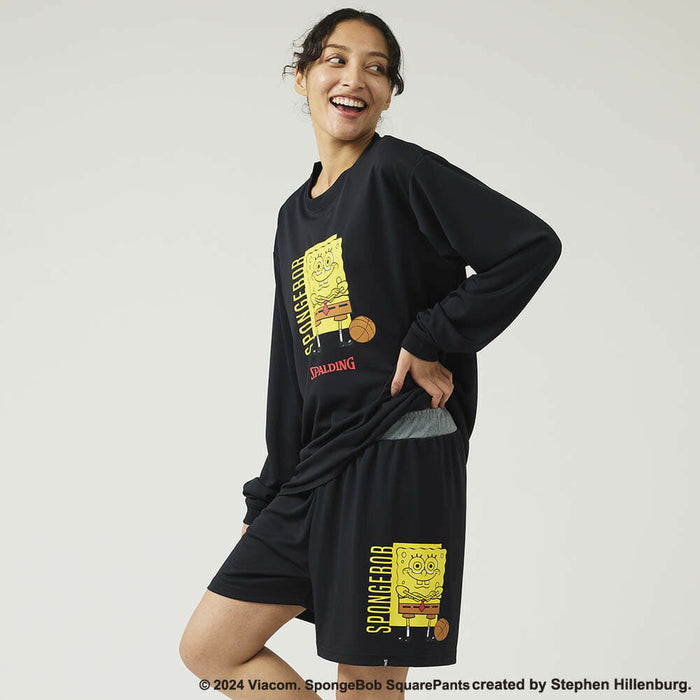 【ショップ限定エントリーでさらに+9倍】SPALDINGスポルディングロングTシャツ長袖ロングスリーブTシャツスポンジボブバスケットボールフリークバスケットボールバスケウェア練習着メンズ男性SMT24142S
