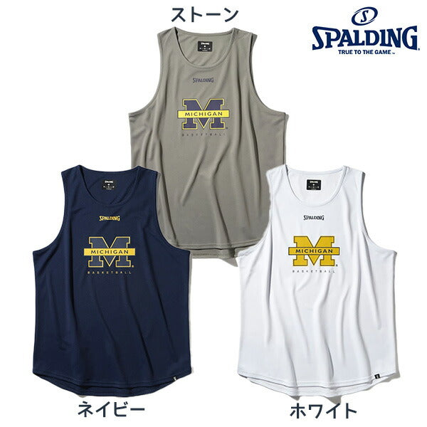 SPALDINGスポルディングバスケットボールゲームシャツタンクトップミシガンSMT25022