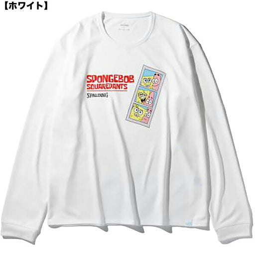 【ネコポス送料無料】スポルディングSPALDINGジュニアロングスリーブTシャツスポンジ・ボブフォトバスケットボールSJT25184S