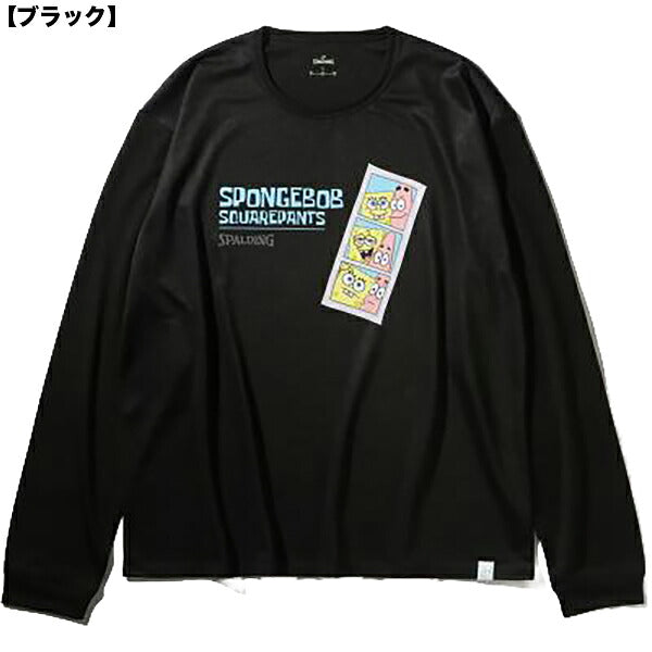 【ネコポス送料無料】スポルディングSPALDINGジュニアロングスリーブTシャツスポンジ・ボブフォトバスケットボールSJT25184S