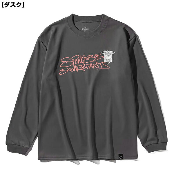【ネコポス送料無料】スポルディングSPALDINGロングスリーブTシャツスポンジ・ボブグラフィティバスケットボール長袖シャツSMT25155S