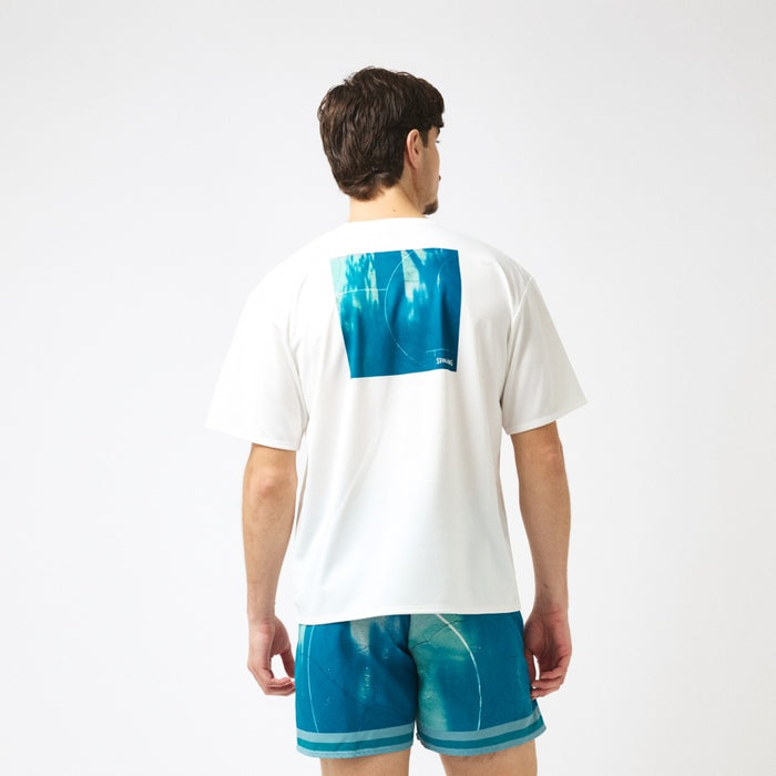 【ネコポス送料無料】スポルティングSPALDINGバスケットボールゲームシャツメンズレディースTシャツ半袖シャドウズオンコートバックSMT26007