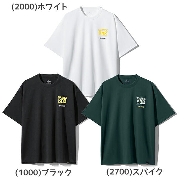 【ネコポス送料無料】スポルティングSPALDINGバスケットボールゲームシャツメンズレディースTシャツ半袖スポンジ･ボブカートゥーンSMT26033S