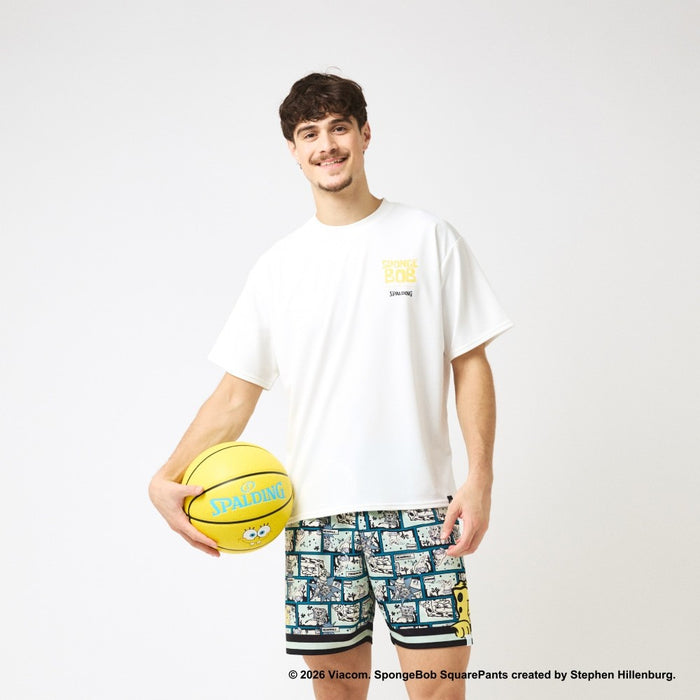 【ネコポス送料無料】スポルティングSPALDINGバスケットボールゲームシャツメンズレディースTシャツ半袖スポンジ･ボブカートゥーンSMT26033S