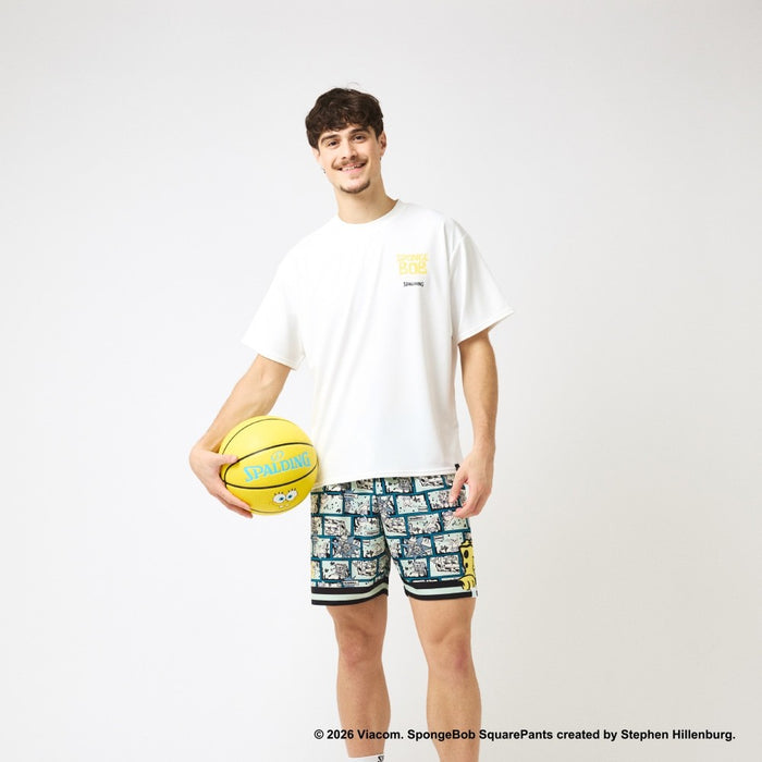 【ネコポス送料無料】スポルティングSPALDINGバスケットボールゲームシャツメンズレディースTシャツ半袖スポンジ･ボブカートゥーンSMT26033S