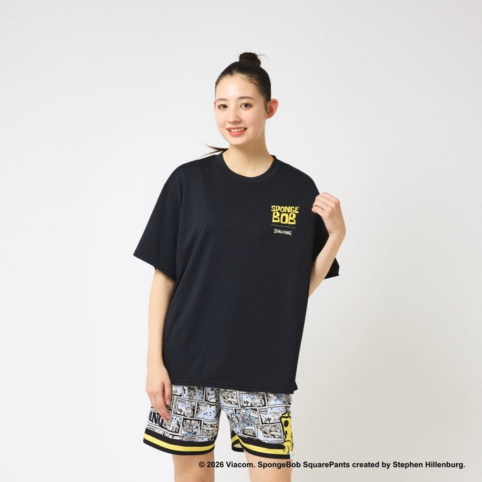 【ネコポス送料無料】スポルティングSPALDINGバスケットボールゲームシャツメンズレディースTシャツ半袖スポンジ･ボブカートゥーンSMT26033S