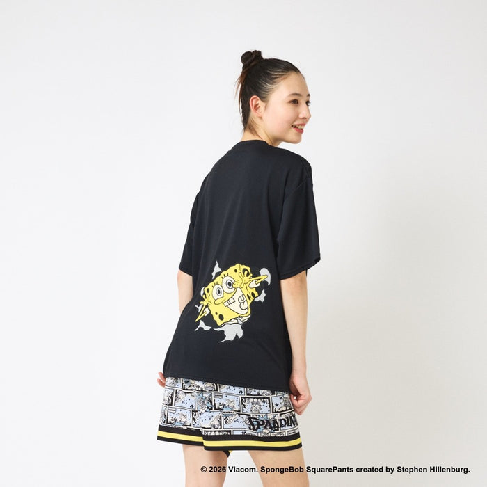 【ネコポス送料無料】スポルティングSPALDINGバスケットボールゲームシャツメンズレディースTシャツ半袖スポンジ･ボブカートゥーンSMT26033S