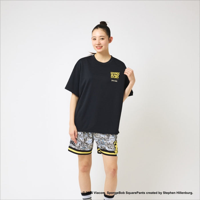 【ネコポス送料無料】スポルティングSPALDINGバスケットボールゲームシャツメンズレディースTシャツ半袖スポンジ･ボブカートゥーンSMT26033S