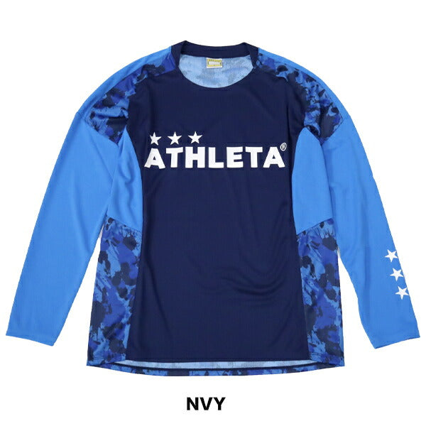 【ショップ限定エントリーでさらに+9倍】【ネコポス送料無料】アスレタATHLETAプラクティスシャツメンズサッカーフットサルプラシャツ長袖練習部活個サルSP-221