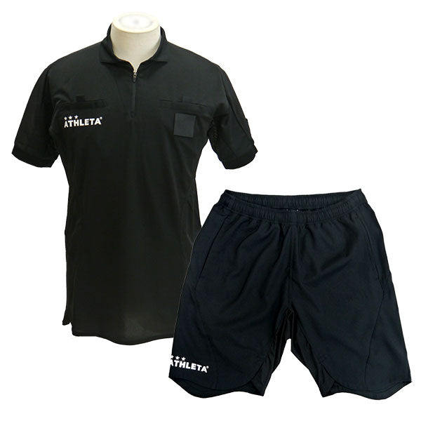 【上下セット】アスレタATHLETAサッカーレフェリーウェアSP-150SP-151審判レフリー半袖シャツパンツセット