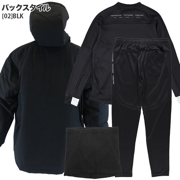 スパッツィオspazio2026お買い得メンズ福袋4点セットサッカーフットサル中綿ジャケットトレーニング上下セットネックウォーマー