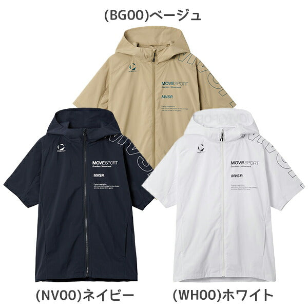 【ネコポス送料無料】DESCENTEデサントメンズストレッチウーブン半袖フーディージャケットフルジップST5FJK20M