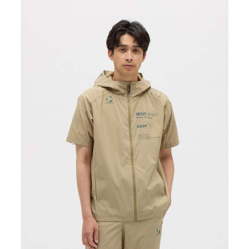 【ネコポス送料無料】DESCENTEデサントメンズストレッチウーブン半袖フーディージャケットフルジップST5FJK20M