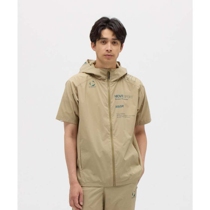 【ネコポス送料無料】DESCENTEデサントメンズストレッチウーブン半袖フーディージャケットフルジップST5FJK20M