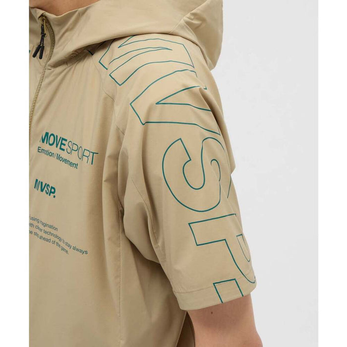 【ネコポス送料無料】DESCENTEデサントメンズストレッチウーブン半袖フーディージャケットフルジップST5FJK20M