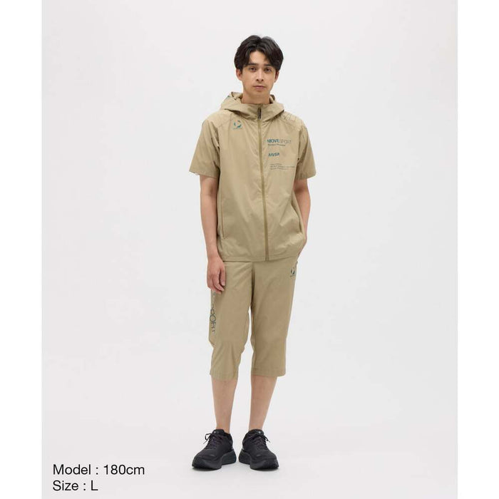 【ネコポス送料無料】DESCENTEデサントメンズストレッチウーブン半袖フーディージャケットフルジップST5FJK20M