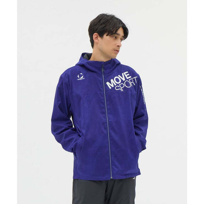 デサントDESCENTEメンズHEATNAVIブラッシュド総柄フルジップフーディージャケットウィンドブレーカーST5FWB30M