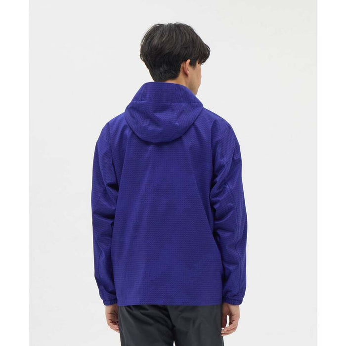 デサントDESCENTEメンズHEATNAVIブラッシュド総柄フルジップフーディージャケットウィンドブレーカーST5FWB30M