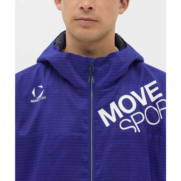 デサントDESCENTEメンズHEATNAVIブラッシュド総柄フルジップフーディージャケットウィンドブレーカーST5FWB30M