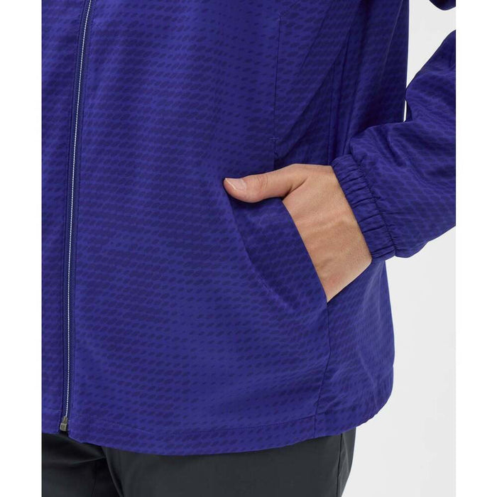 デサントDESCENTEメンズHEATNAVIブラッシュド総柄フルジップフーディージャケットウィンドブレーカーST5FWB30M