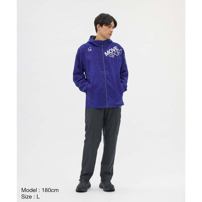 デサントDESCENTEメンズHEATNAVIブラッシュド総柄フルジップフーディージャケットウィンドブレーカーST5FWB30M