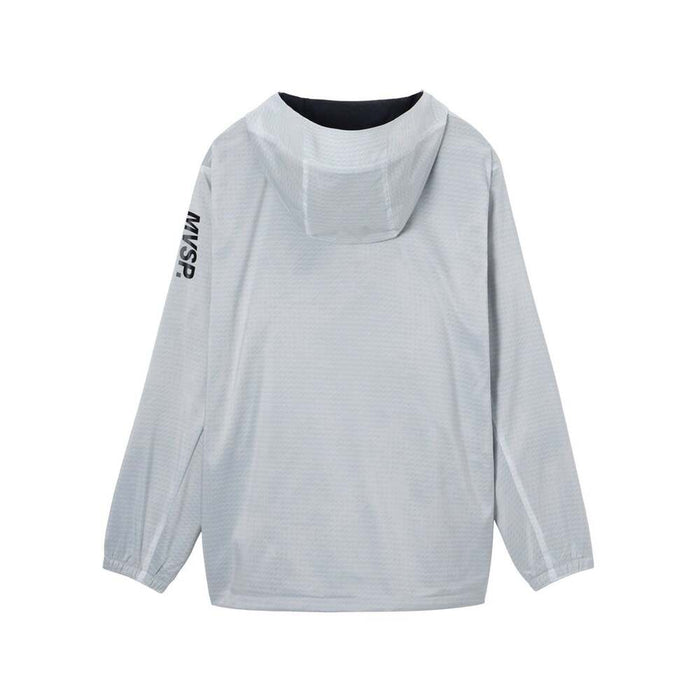 デサントDESCENTEメンズHEATNAVIブラッシュド総柄フルジップフーディージャケットウィンドブレーカーST5FWB30M