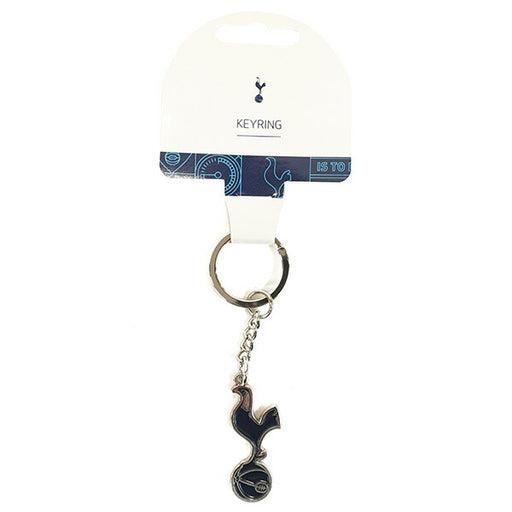 【ネコポス対応可】トッテナムオフィシャルキーリングクレストTOT-KEYRINGサッカーエンブレム型キーホルダーシルバー