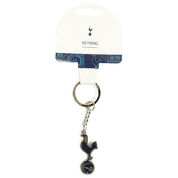 【ネコポス対応可】トッテナムオフィシャルキーリングクレストTOT-KEYRINGサッカーエンブレム型キーホルダーシルバー