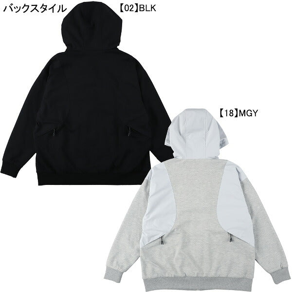 スパッツィオspazio裏メッシュオーバーサイズF/ZベンチレーションフーディTP-0632サッカーフットサルトレウェアメンズ