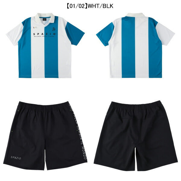 【ショップ限定エントリーでさらに+9倍】【上下セット】スパッツィオSpazioスキッパーオーバーポロプラパン上下TP0646-GE1086サッカーフットサルメンズ